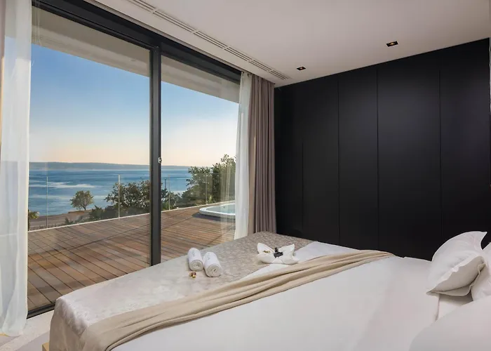 5-star Calma I With Heated Pool, Jacuzzi, Sea And Palm Tree Garden Villa Starigrad Paklenica